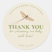 Little Love Bug Baby shower Classic Round Sticker (Voorkant)