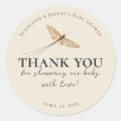 Little Love Bug Baby shower Classic Round Sticker (Voorkant)