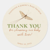 Little Love Bug Baby shower Classic Round Sticker (Voorkant)