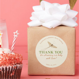 Little Love Bug Baby shower Classic Round Sticker