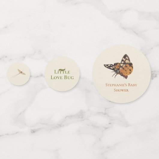 Little Love Bug Baby shower Gender Neutral Confetti (Voorkanten)