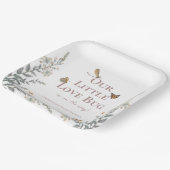 Little Love Bug Baby Shower Gender Neutral Papieren Bordje (Gebogen)