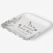 Little Love Bug Baby Shower Gender Neutral Papieren Bordje (Gebogen)