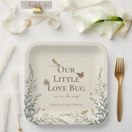 Little Love Bug Baby shower Gender Neutral Papieren Bordje