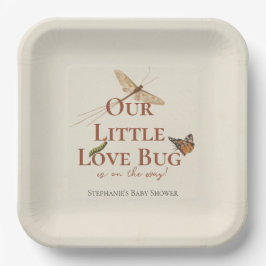 Little Love Bug Baby shower Gender Neutral Papieren Bordje