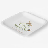 Little Love Bug Baby shower Gender Neutral Papieren Bordje (Gebogen)