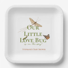 Little Love Bug Baby shower Gender Neutral Papieren Bordje
