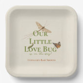 Little Love Bug Baby shower Gender Neutral Papieren Bordje (Voorkant)