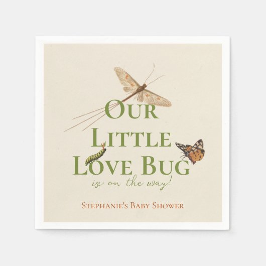 Little Love Bug Baby shower Gender Neutral Servet (Voorkant)