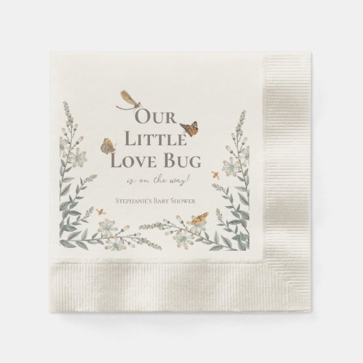 Little Love Bug Baby shower Gender Neutral Servet (Voorkant)