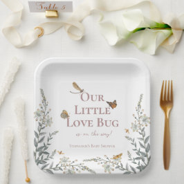 Little Love Bug Baby Shower Geslachtsneutraal Papieren Bordje