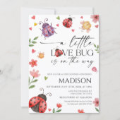 Little Love Bug Baby Shower Invitation Kaart (Voorkant)