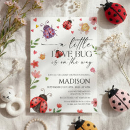 Little Love Bug Baby Shower Invitation Kaart