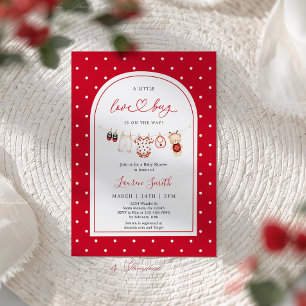 Little Love Bug Baby Shower Kaart