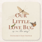 Little Love Bug Baby shower Kartonnen Onderzetters (Voorkant)
