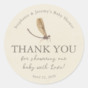 Little Love Bug Baby Shower Klassieke Ronde Sticke Sticker