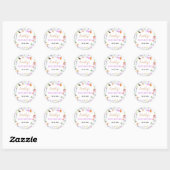 Little Love Bug Baby Shower Ronde Sticker (Vel)