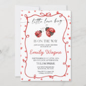 Little Love Bug Baby Shower Uitnodiging (Voorkant)