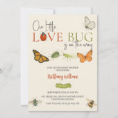 Little Love Bug Baby Shower Vlinder Kaart (Voorkant)