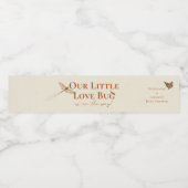 Little Love Bug Baby shower Waterfles Etiket (Enkel label)