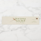 Little Love Bug Baby shower Waterfles Etiket (Enkel label)
