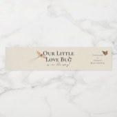 Little Love Bug Baby shower Waterfles Etiket (Enkel label)