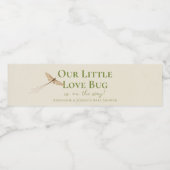 Little Love Bug Baby shower Waterfles Etiket (Enkel label)