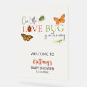 Little Love Bug Baby Shower Welcome Acryl Bord (Hoek)