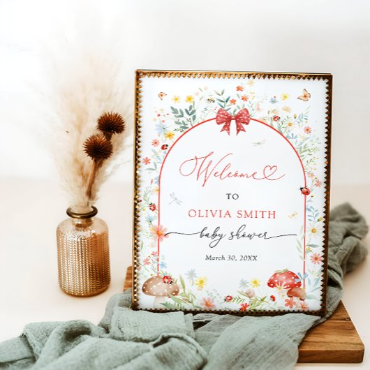 Little Love Bug Baby shower Welkom Poster