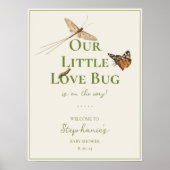 Little Love Bug Baby shower Welkom Poster (Voorkant)
