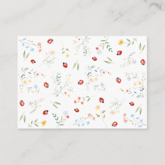 Little Love Bug Bloemen Boeken voor Baby Informatiekaartje (Achterkant)