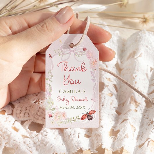 Little Love Bug Bloom Baby Shower Thank You Cadeaulabel