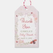 Little Love Bug Bloom Baby Shower Thank You Cadeaulabel (Voorkant)