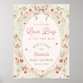 Little Love Bug Boho Baby Shower Welcome Poster (Voorkant)