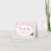 Little Love Bug Bow Baby Shower Thank You Card Bedankkaart (Voorkant)