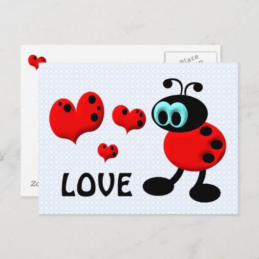 Little Love Bug Briefkaart (Voorkant / Achterkant)