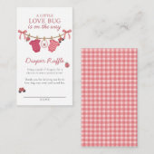 Little Love Bug Clothesline Baby Shower Informatiekaartje (Voorkant / Achterkant)