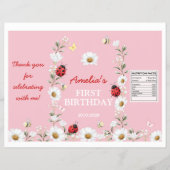 Little Love Bug Daisy Birthday Chip Bag Wrapper Flyer (Voorkant)