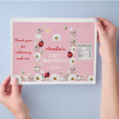 Little Love Bug Daisy Birthday Chip Bag Wrapper Flyer (Hand)