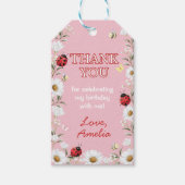 Little Love Bug Daisy Birthday Party Thank You Cadeaulabel (Voorkant)