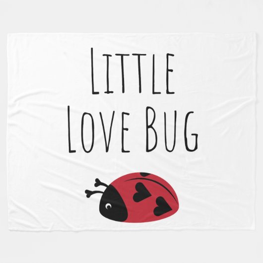 Little Love Bug - Fleece Deken (Voorkant (Horizontaal))