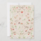 Little Love Bug Floral Bow Baby Shower Invitation Kaart (Achterkant)