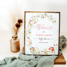 Little Love Bug Garden Baby shower Welkom Poster