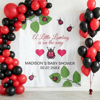 Little Love Bug Is On The Way Ladybug Baby Shower Wandkleed