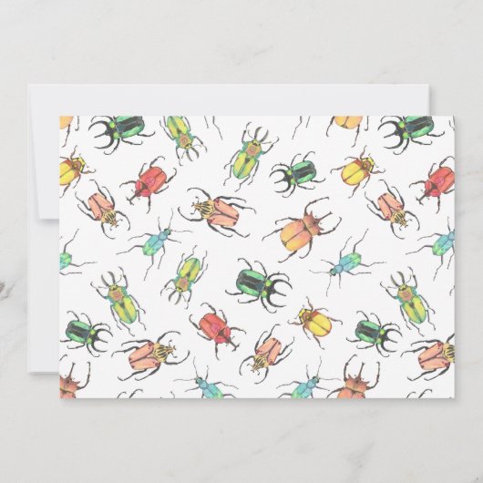 Little Love Bug Kids Birthday Invitation Kaart (Achterkant)