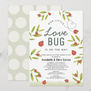 Little Love Bug Ladybug Baby shower by Mail Kaart