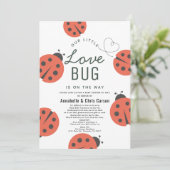 Little Love Bug Ladybug Baby shower by Mail Kaart (Staand voorkant)