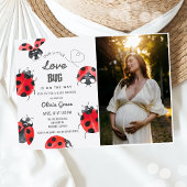 Little Love Bug Ladybug Baby shower Foto Kaart