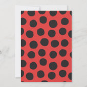 Little Love Bug Ladybug Baby shower Invitation Kaart (Achterkant)