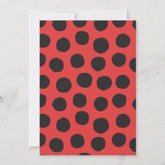 Little Love Bug Ladybug Baby shower Invitation Kaart (Achterkant)